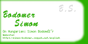 bodomer simon business card